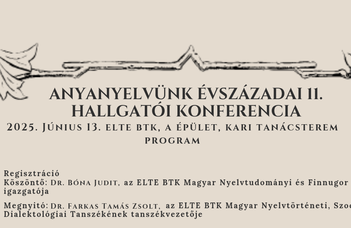 11. Anyanyelvünk évszázadai konferencia porgramja