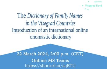 A V4 országok családnévszótárának online bemutatója